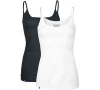 Black Premium by EMP Double Pack Spaghetti-Strap Tops Top black white 3XL