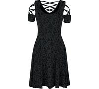 Black Premium by EMP Dress with Lacing and Celtic-Style Print Mini Dress black 3XL