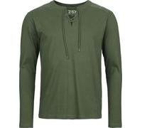 Black Premium by EMP Essential Long-Sleeved Top with Lacing Long-sleeve Shirt olive L