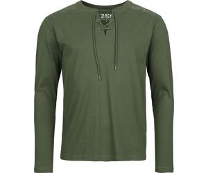 Black Premium by EMP Essential Long-Sleeved Top with Lacing Long-sleeve Shirt olive XL