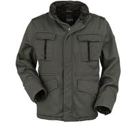 Black Premium by EMP Jacket with hidden hood Winter Jacket olive olive camo XXL