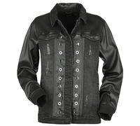 Black Premium by EMP Jeans Jacket With Faux Leather Details Jeans Jacket black
