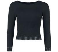 Black Premium by EMP Jumper with flat studs Knit jumper black XL