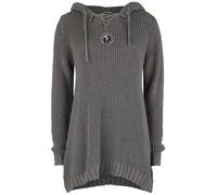 Black Premium by EMP Knitted Pullover with Hood and Lacing Knit jumper beige S
