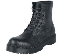 Black Premium by EMP Lace-up boots with crocodile skin pattern Boot black EU39