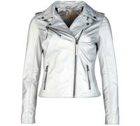 Black Premium by EMP Leather Jacket silver coloured M