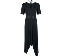 Black Premium by EMP Pagan Roots Dress with lace details & shark bite hem Maxi Dress black S