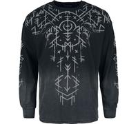 Black Premium by EMP Runes Long-sleeve Shirt black grey M