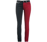 Black Premium by EMP Skarlett Cloth Trousers black red W28L32