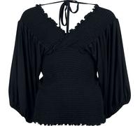 Black Premium by EMP Smocked Long-sleeved Top Long-sleeve Shirt black L
