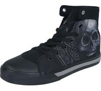 Black Premium by EMP Sneaker with Skull Print Sneakers High black EU43