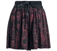 Black Premium by EMP Soft fabric shorts with red decorations Shorts black S