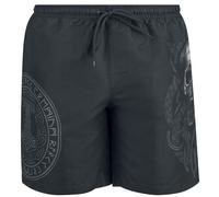 Black Premium by EMP Swim Shorts With Skull And Runes Print Swim Shorts black XL
