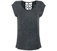 Black Premium by EMP T-Shirt with Decorative Bands at the Back T-Shirt black