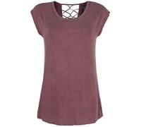 Black Premium by EMP T-Shirt with Decorative Bands at the Back T-Shirt burgundy XL