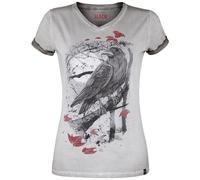Black Premium by EMP T-shirt with Raven Print T-Shirt grey L
