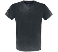 Black Premium by EMP T-Shirt with Wash and Button Placket T-Shirt olive 3XL