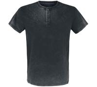 Black Premium by EMP T-Shirt with Wash and Button Placket T-shirt olive L