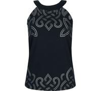 Black Premium by EMP Top with nordic ornaments Halternecks black L