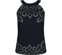 Black Premium by EMP Top with nordic ornaments Halternecks black S