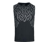 Black Premium by EMP Top with nordic ornaments Vest black S