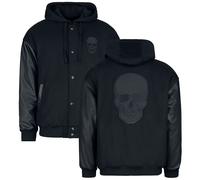 Black Premium by EMP Varsity jacket with faux leather details Varsity Jacket black S