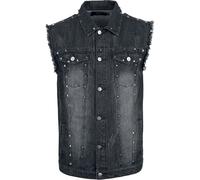 Black Premium by EMP Vest with pyramid studs Vest black XL