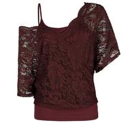 Black Premium by EMP When The Heart Rules The Mind T-Shirt burgundy XXL