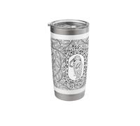 Black Preppy Leopard, Palm Leaf Jungle Stainless Steel Insulated Tumbler