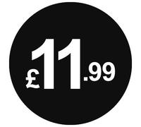 £ Black Price Stickers - 20mm, £11.99, 80