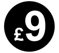 £ Black Price Stickers - 20mm, £9, 80
