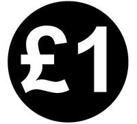 £ Black Price Stickers - 30mm, £1, 200