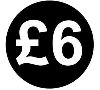 £ Black Price Stickers - 30mm, £6, 200