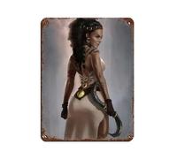 Black Princess Queen African Tin Sign Vintage Metal Pub Club Cafe Bar Home Wall Art Decoration Poster Retro 12x16inch(30x40cm)