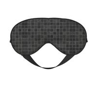 Black Print Sleep Mask Silk Eye Cover Soft Satin Blindfold Elastic Strap Night Eyeshade Travel Nap for Women Men