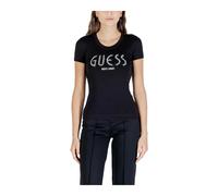 Black Printed Short Sleeve T-shirt - female - Guess - T-Shirts - Black - S - Tops S