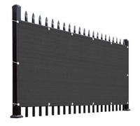 Black Privacy Fence Screen 1.3x15m - Outdoor Garden Netting 90% Blockage Durable Patio with Cable Ties & Eyelets for Backyard Privacy and Shade