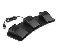 Black Programmable Three Position Foot USB Keyboard with Powerful Compatibility for Video Game Controls Office Work Sheet Music Page Turning