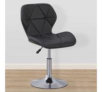 (Black PU) Charles Jacobs Small Swivel Chair | Home Office Furniture