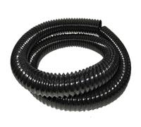 Black PU Dust Collection Hose, 180Mm ID, 1M Length, Flexible Transparent Vacuum for Industrial Extractor(0.93mm)