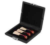 Black PU Leather Oboe Bassoon Reed Case Holder Container for 3 Reeds
