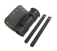 Black PU Motorbike Saddle Bag with Mounting Straps(Black) | Large capacity design, holds tools and gear, fits most for bikes, secure storage solution, daily use ready
