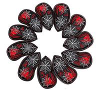 Black PU with Exquisite Spider Embroider Golf Club Iron Head Covers Golf Headcover 11PCS/Set