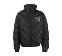Black Puffer Down Jacket Couture Style, male, Winter Jackets, Black, S, Jackets S