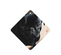 Black Pug Dog Puppy Car Air Fresheners Cards 4 Pcs Long Lasting Car Fresheners Gifts for Men Women Auto Aromatherapy Tablets Hanging Scented Card Rearview Mirror Pendant - Lavender Scent