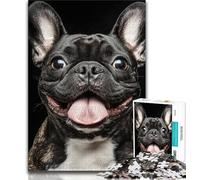 Black Pug Jigsaw Puzzles for Teenagers 1000 Piece,Educational Games Home Decoration Artists Collection,Fine Art (75x50cm)