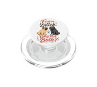 Black Pug Lover - Fawn vs Black Why Not Both PopSockets PopGrip for MagSafe