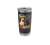 Black Pug Lover - Fawn vs Black Why Not Both Stainless Steel Insulated Tumbler