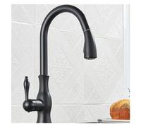 Black Pull Out Kitchen Faucet 360° Rotat Deck Mounted Water Mixer Tap Single Lever Design Modern Black Kitchen Sink Faucet Slish Bathroom Faucet