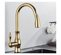 Black Pull Out Kitchen Faucet Deck Mounted SingLever Mixer Tap 360° RotatabModern Bathroom Sink Faucet Stylish Black Kitchen Fixtures